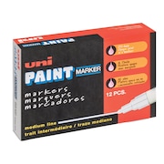 Uni-Paint Permanent Marker, Medium Bullet Tip, White 63613